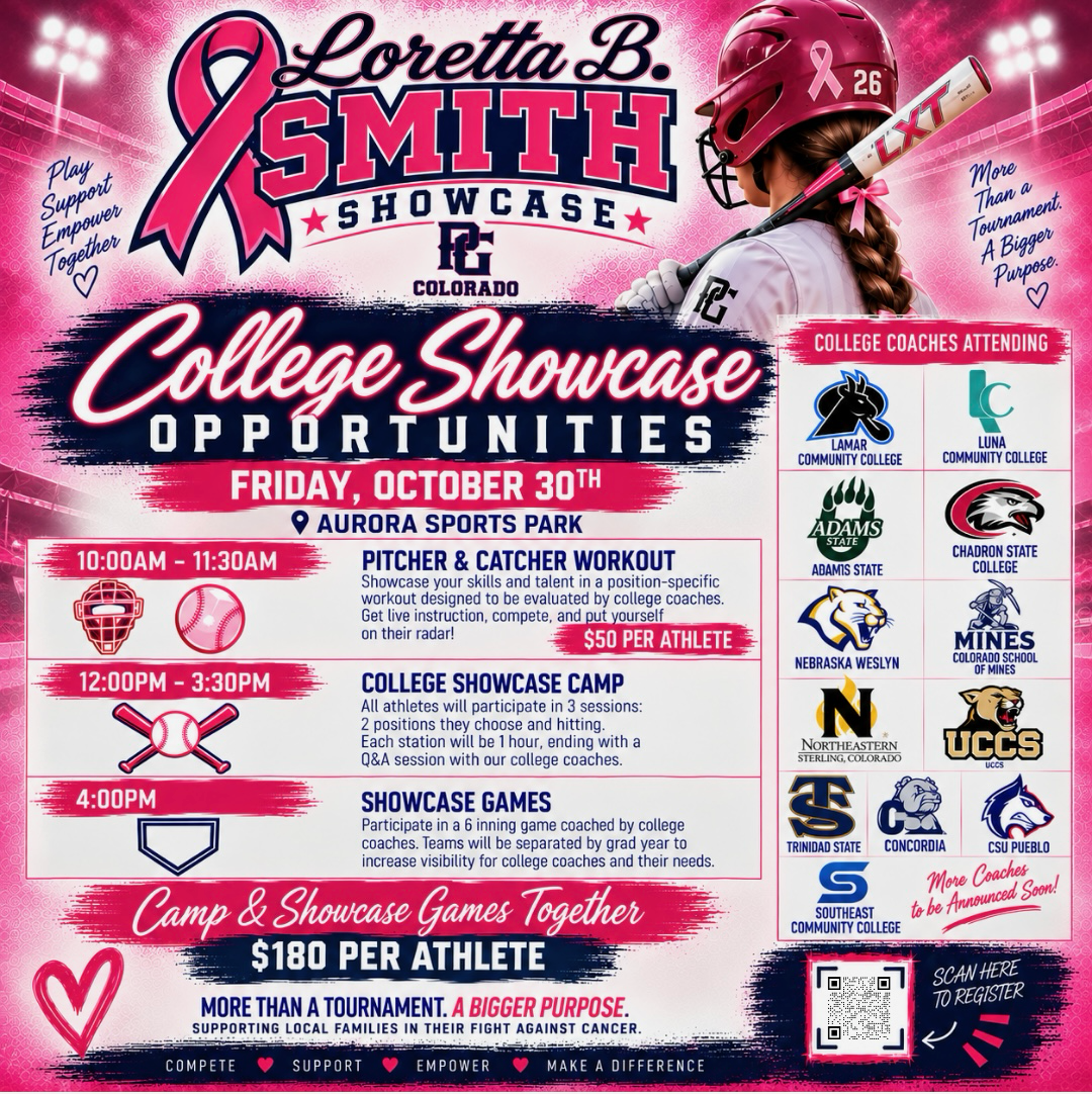 Loretta B. Smith College Showcase Camp — Friday, October 30 at Aurora Sports Park
